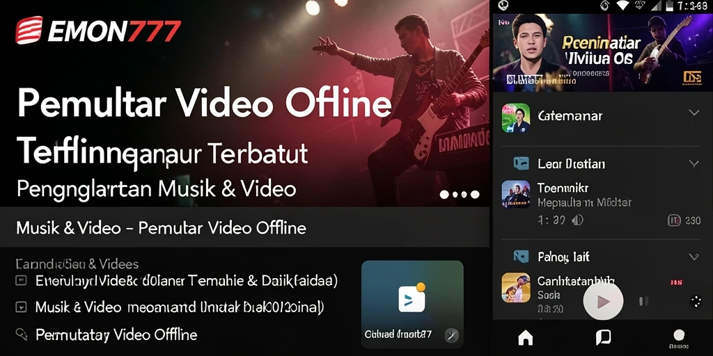 Antarmuka EMON777 yang sederhana dan intuitif untuk Pemutar Video Offline.