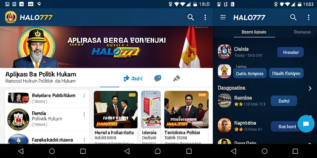Tampilan antarmuka aplikasi HALO777 yang informatif dan menarik.