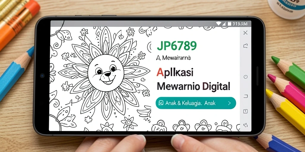 Antarmuka aplikasi JP6789 yang penuh warna dan menarik untuk anak.
