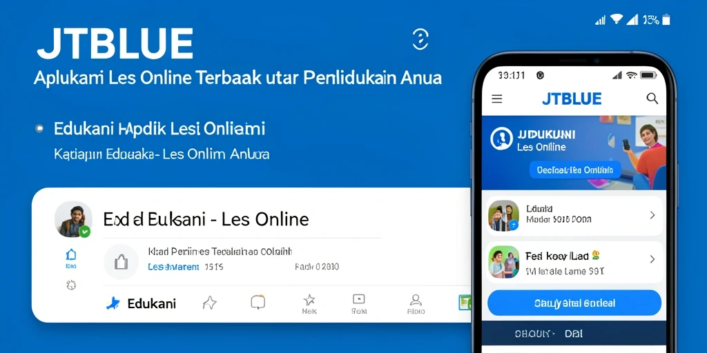 Tampilan antarmuka aplikasi JTBLUE yang interaktif dan user-friendly.