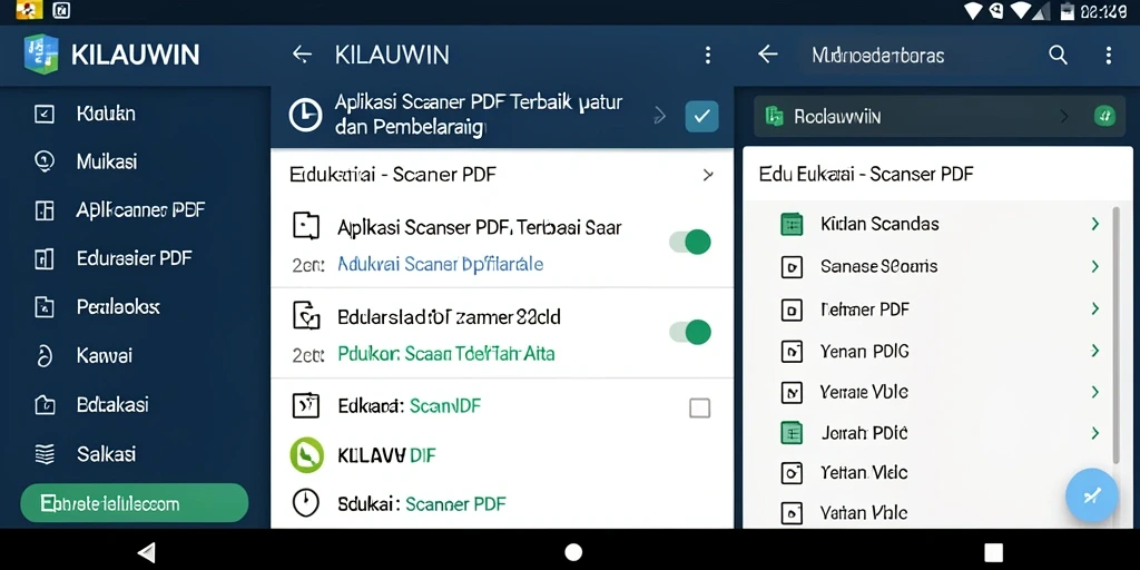 Antarmuka KILAUWIN menampilkan fitur pemindaian dokumen PDF yang intuitif.