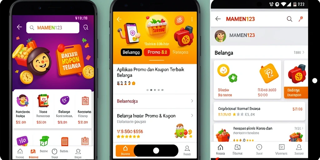 Screenshot antarmuka MAMEN123 yang menampilkan fitur kupon dan promo.
