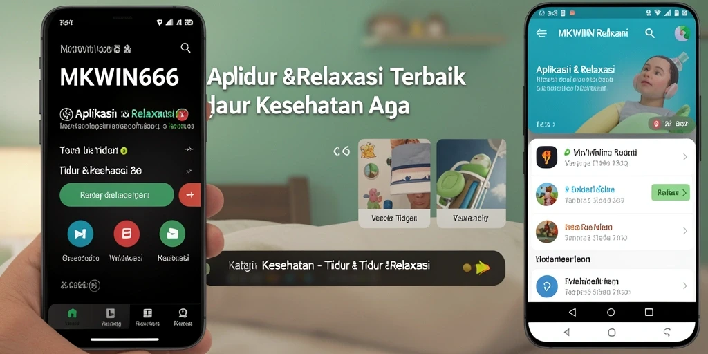 Tampilan antarmuka MKWIN666 dengan fitur Tidur & Relaksasi.