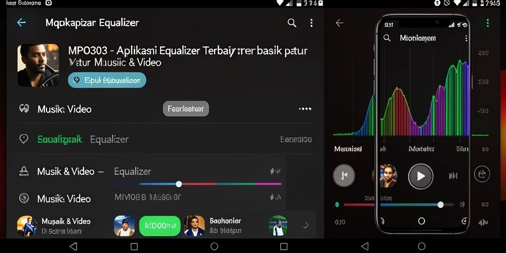 Antarmuka MPO303 menampilkan kontrol equalizer yang mudah digunakan.